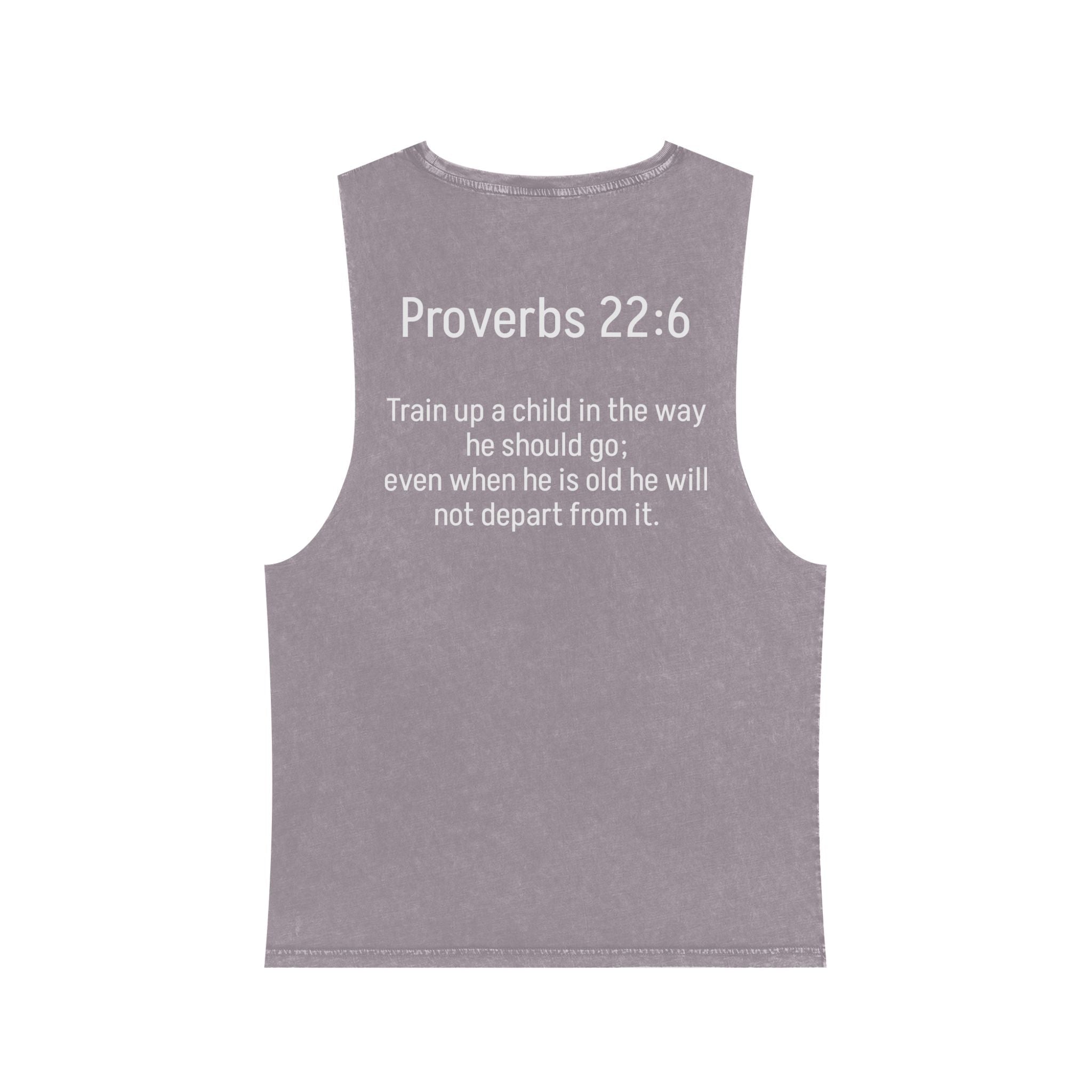 Proverbs 22:6 Stonewash Tank Top - Gravity Sports
