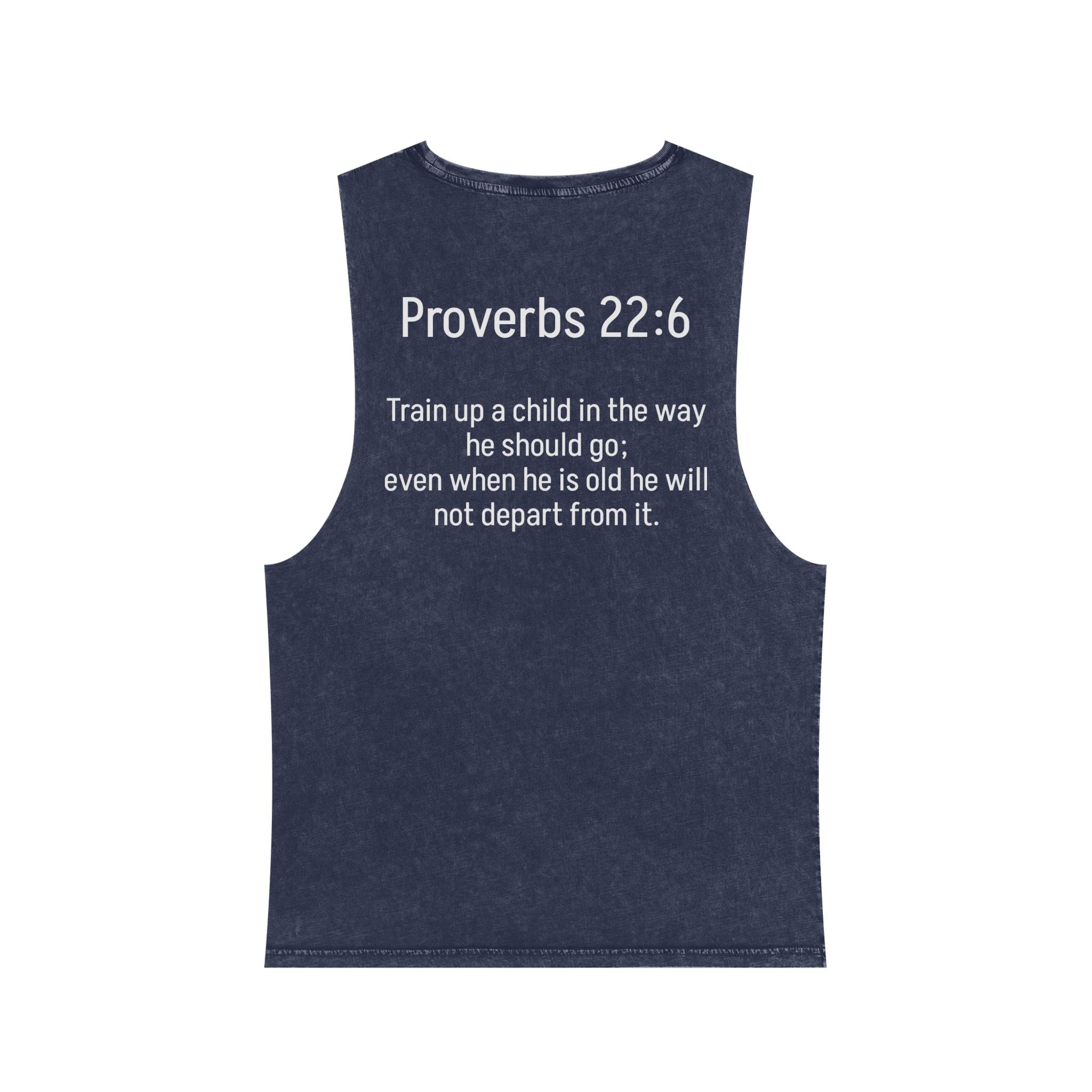 Proverbs 22:6 Stonewash Tank Top - Gravity Sports