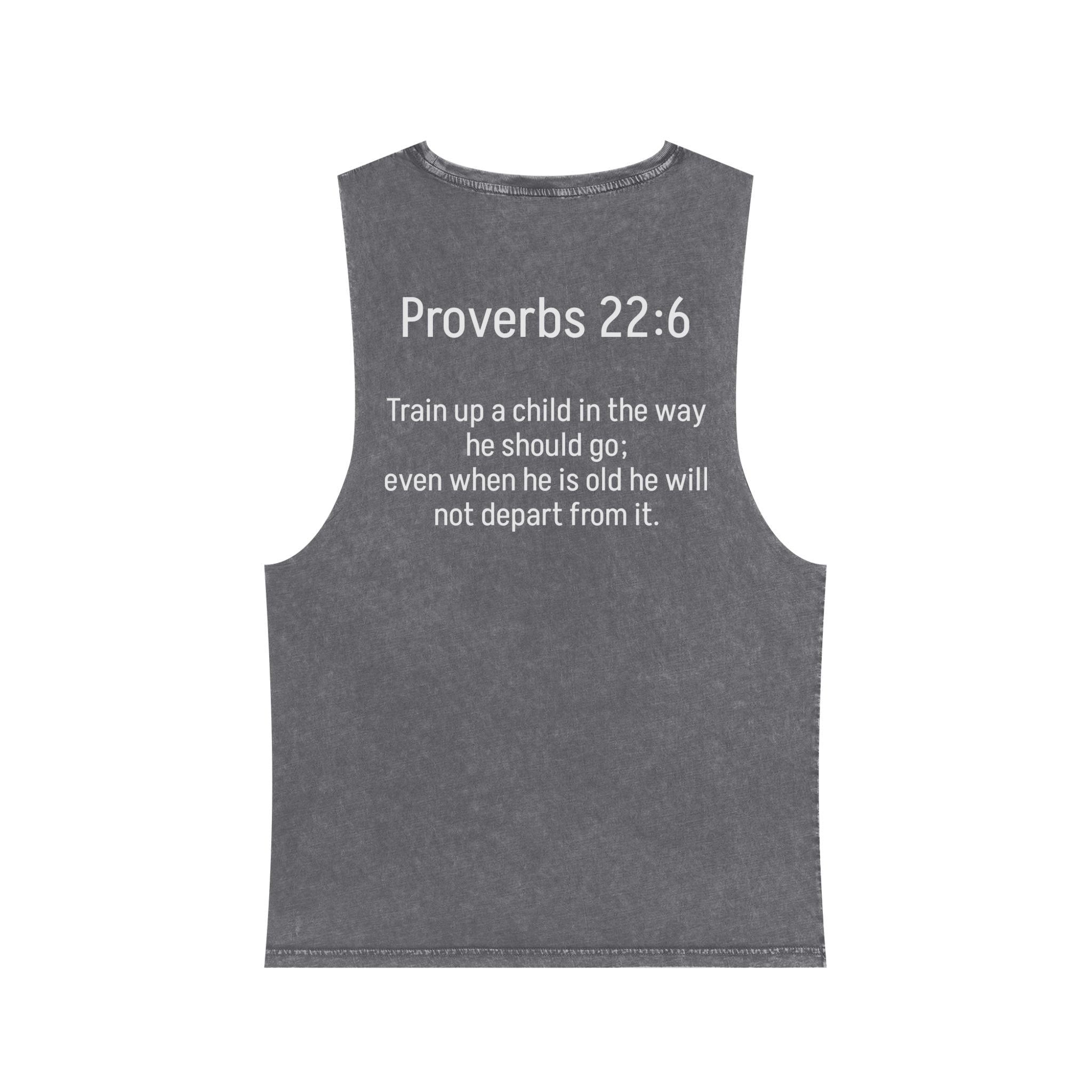 Proverbs 22:6 Stonewash Tank Top - Gravity Sports